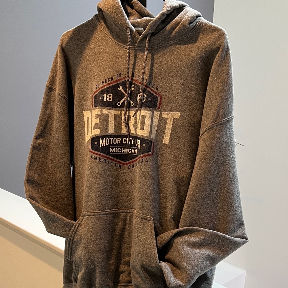 Gray Detroit Hoodie